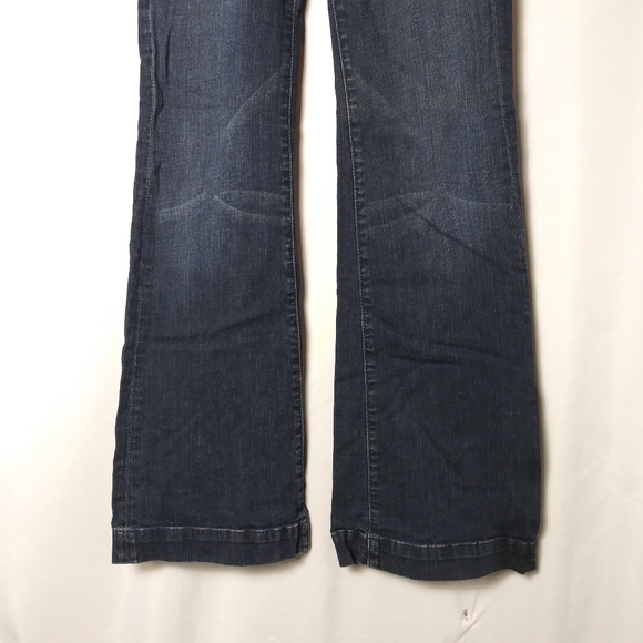 7 For All Mankind Dojo Flare Jeans Womens Size 24 Blue Denim Low Rise Seven - Picture 4 of 8